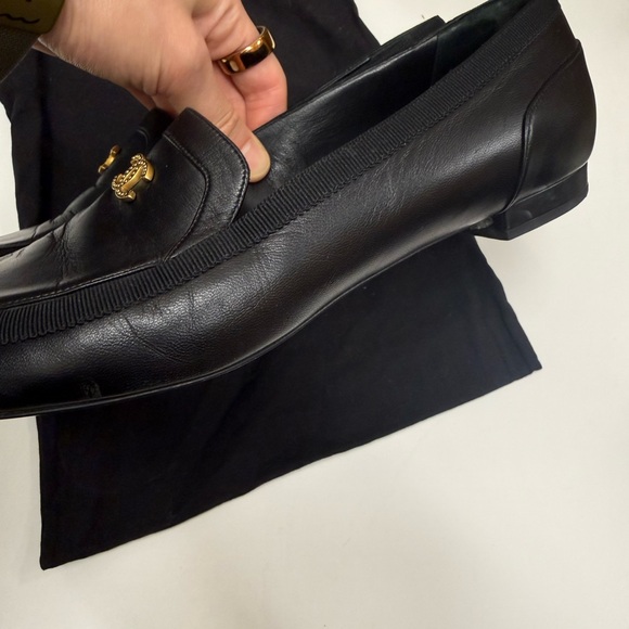 CHANEL Black Leather Ballet Loafers /Size:39.5 - Picture 6 of 8
